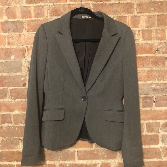 Express Ladies Skirt Suit - Dark Gray - Picture 2 of 4